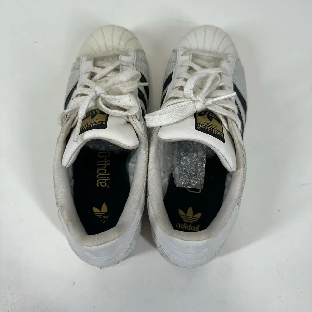 Adidas‎ Superstar Snakeskin Reptile Men's Size 7 White S76996 2016